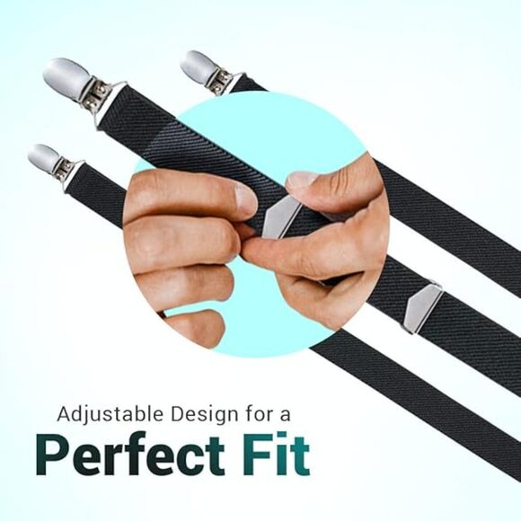 Hold’Em Pin Clip Shirt Stays Hold Shirts in Place Adjustable - Stirrups - Picture 6 of 7